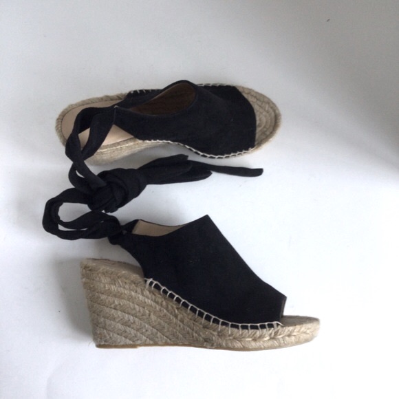 Etienne Aigner Espadrille Ankle Strap Suede Sandal Sz 8